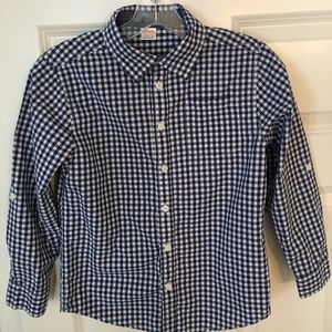 Gymboree Boys L/S Button Down/ Size M/Blue&white